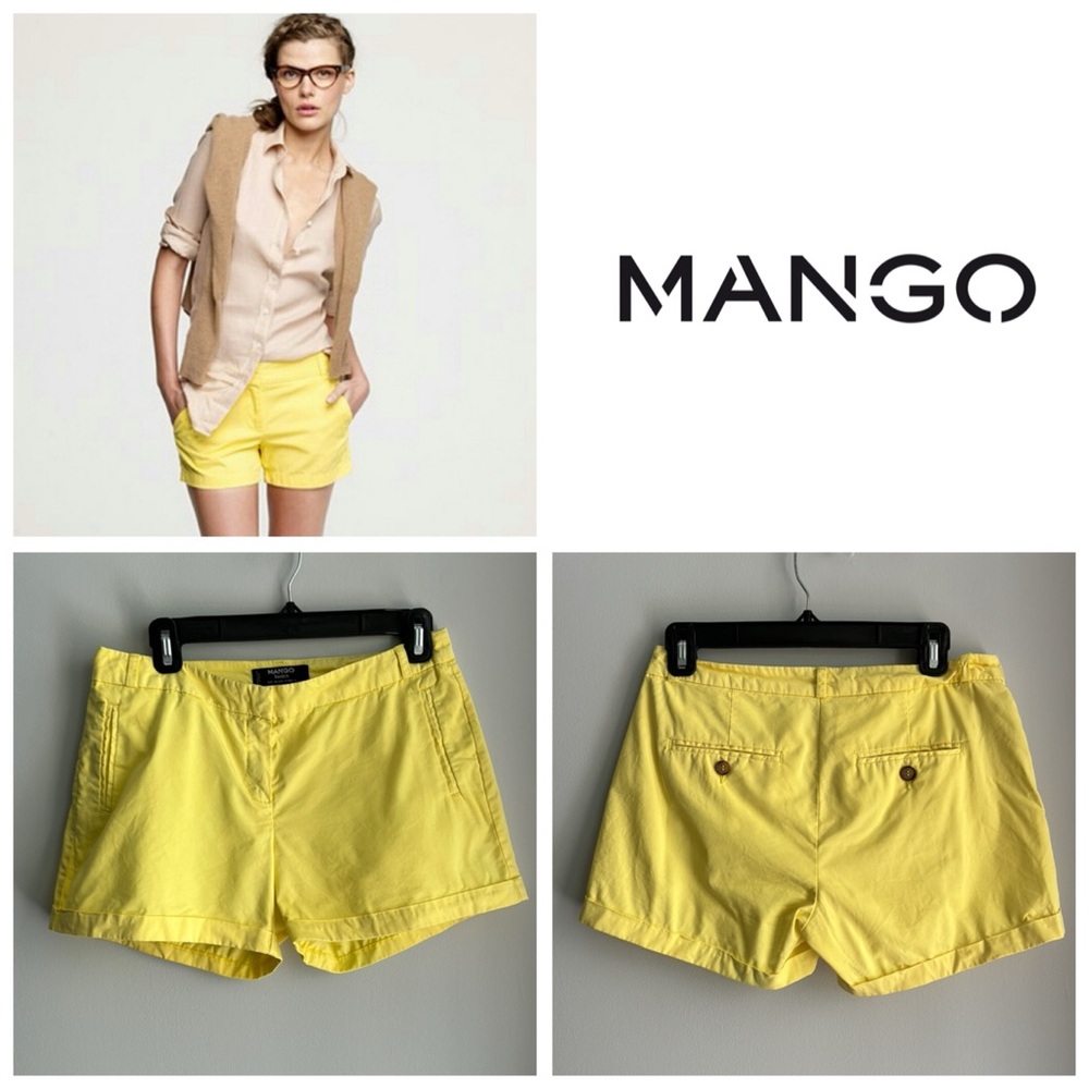 New !!! Cute yellow shorts size S, with pockets